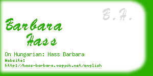 barbara hass business card